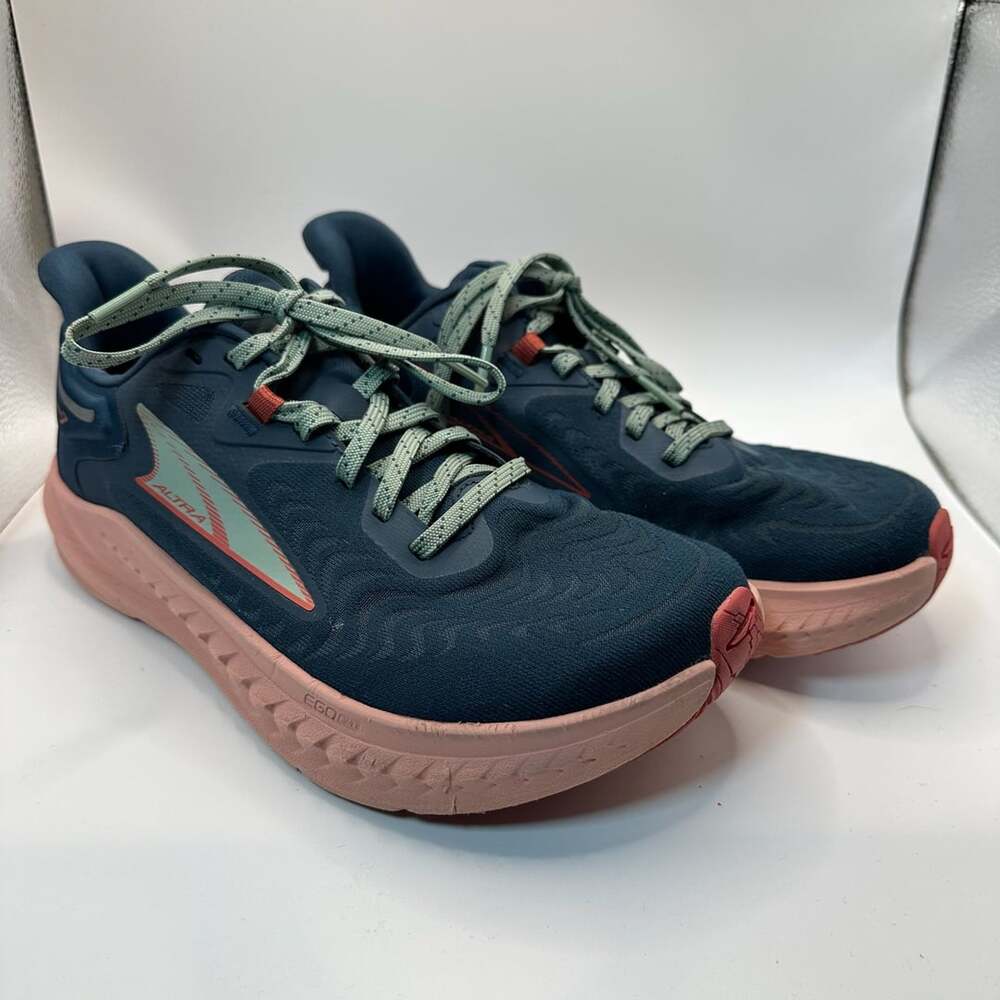 Altra Torin 7 Shoes Womens Size 7.5 Teal Pink Running Gym Athletic Max Sneakers